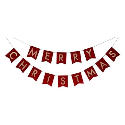 Abbildung von Ginger Ray RED 511 Wimpelkette Merry Christmas, rot