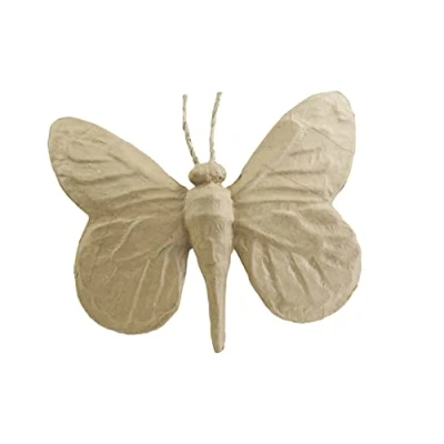 Abbildung von Décopatch SA183O Träger S aus Pappmaché, Schmetterling, 22 x 25 4 cm, zum Verzieren, Kartonbraun