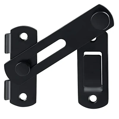 Abbildung von SAYAYO Türriegel Edelstahl Riegelschloss Klein Schiebetür Schloss Schwarz Türschloss Flip Latch mit Fester Schraube, Torriegel 2,6 mm Dicke für Scheunen