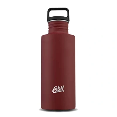 Abbildung von Esbit Trinkflasche Sculptor Edelstahl mit praktischem Loop Verschluss 750 ml in Rot