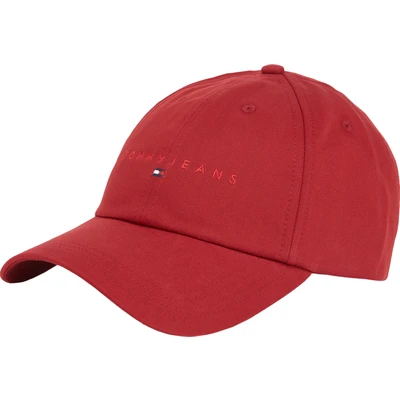 Abbildung von Tommy Jeans Linear LOGO Cap, Größe: One Size, Magma red