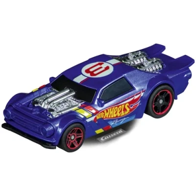 Abbildung von Carrera 20064214 GO!!! I Hot Wheels Night Shifter blau Slotcar im Maßstab 1:43 Auffälliges &amp; innovatives Design Das perfekte Geschenk für Kinder Ready to Race Autorennbahn Action