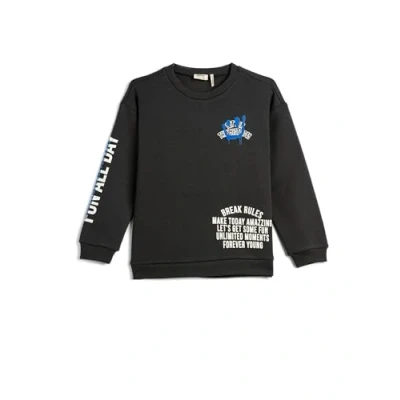 Abbildung von Koton Boys Sweatshirt Long Sleeve Crew Neck Printed Detail Soft Interior