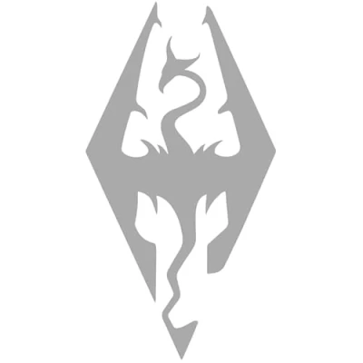 Abbildung von Skyrim Dragon L 0133 (Silber) // Sticker OEM JDM Style Aufkleber