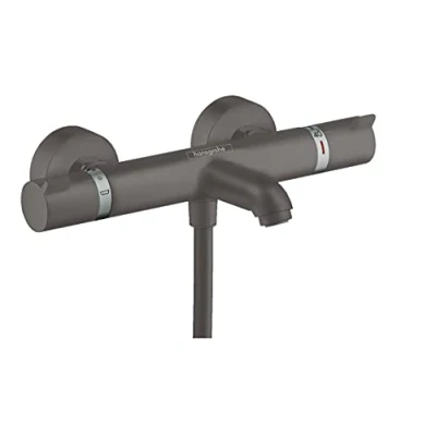 Abbildung von hansgrohe Ecostat Aufputz Wannenthermostat, für 2 Funktionen, Brushed Black Chrome