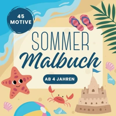 Abbildung von Sommer Malbuch für Kinder Kritzelbuch ab 4 Jahre: Zeitvertreib und Geschenkidee den