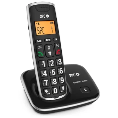 Abbildung von SPC Comfort Kaiser Schnurloses Festnetztelefon für Senioren mit Tasten und Ziffern in XLGröße, verstärktem Ton, 2 Direktspeichern, Telefonbuch Freisprecheinrichtung