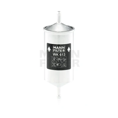 Abbildung von MANN FILTER WK 613 Kraftstofffilter Leitungsfilter 8 OPEL: Calibra A, Vectra A Limousine, Kadett C Coupe, PEUGEOT: 306 Schrägheck, Cabrio