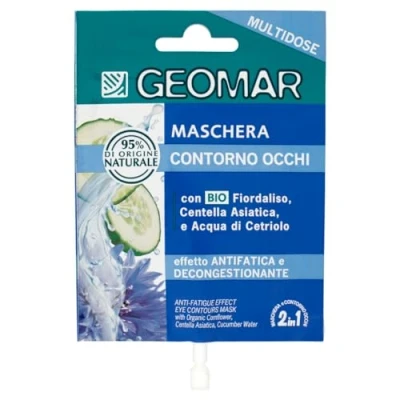 Abbildung von GEOMAR 2 in 1 Gesichts und Augenmaske, Entlastende abschwellende Wirkung, 95% Natürlichen Ursprungs, Dermatologisch getestet, Made Italy, 12 ml