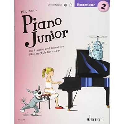 Abbildung von Piano Junior: Konzertbuch 2: Die kreative und interaktive Klavierschule für Kinder. Band 2. Klavier. (Piano Junior deutsche Ausgabe, 2)