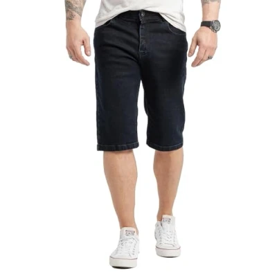 Abbildung von Rock Creek Herren Shorts Jeansshorts Denim Stretch Sommer Regular Fit Baumwolle Kurze Hose Jeans Sommerhose RC 2422 Dunkelblau W36