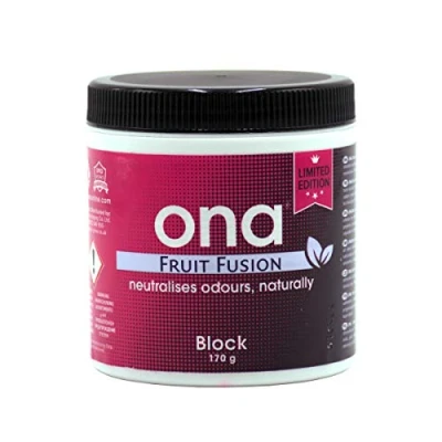 Abbildung von ONA Block Fruit Fusion Scent Geruchsvernichter, neutralisiert Gerüche sicher, natürlich und dauerhaft 170 g