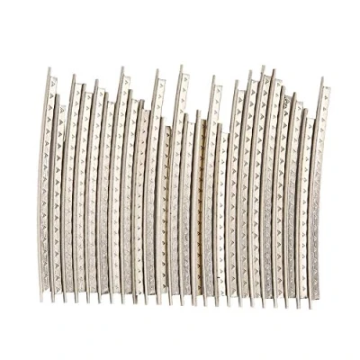 Abbildung von Fret Wire, Guitar Wire 24 Stück Gitarre Weiß Kupfer Bunddraht Set Zubehör für E Gitarren