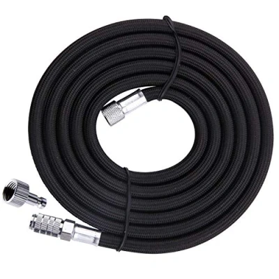 Abbildung von Fengda Airbrush Schlauch 3 Meter BD 30 mit Standard 1/8 Größe Armaturen an beiden Enden Quick Disconnector (Schnellkupplung) Auf der einen Seite