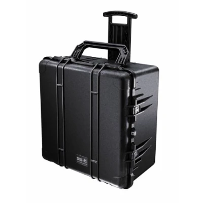 Abbildung von PELI 1640 Extrem Widerstandsfähiger Transportbehälter mit Hochwertigen Rollen, IP67 Wasser und Staubdicht, 130L Volumen, gepolstertem Einteilungssystem, Schwarz