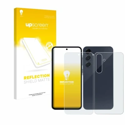 Abbildung von upscreen Entspiegelungs Schutzfolie für Samsung Galaxy A55 5G (Display+Rückseite) Displayschutz Folie Matt [Anti Reflex, Anti Fingerprint]
