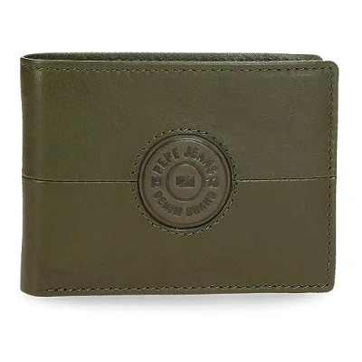 Abbildung von Pepe Jeans Cracker Horizontale Geldbörse mit grüner Geldbörse, 11,5 x 8 1 cm, Leder, grün, Talla única,