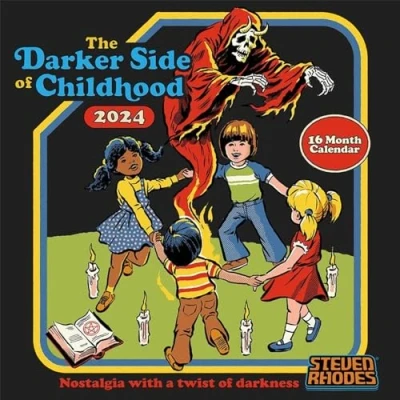 Abbildung von Pyramid International Steven Rhodes Kalender 2024 (Darker Side of Childhood Design) Ein Monat je Seite 30cm x Offizielles Lizenzprodukt