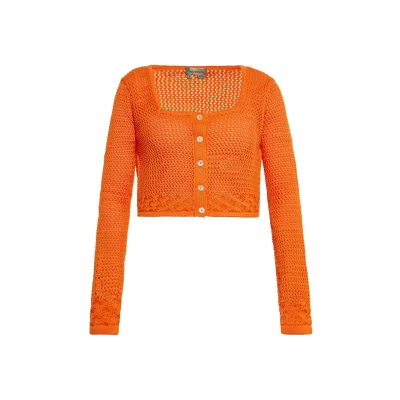 Abbildung von myMo Strickjacke, Damen, Größe: 42, Orange