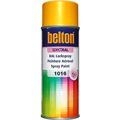 Abbildung von belton spectRAL Lackspray RAL 1016 schwefelgelb, glänzend, 400 ml Profi Qualität