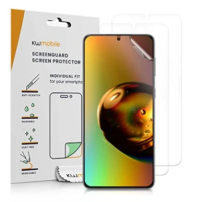 Abbildung von kwmobile 3X Displayschutzfolie kompatibel mit Samsung Galaxy S22 Plus Folie klare Schutzfolien Set in transparent