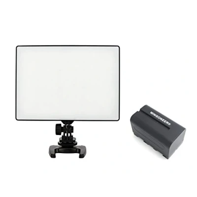 Abbildung von Yongnuo YN 300 Air YN300 Pro LED Videoleuchte 3200K 5500K Farbtemperatur für Canon Nikon DSLR Kamera DV und Camcorder mit WINGONEER NP F750 Akku Ladegerät