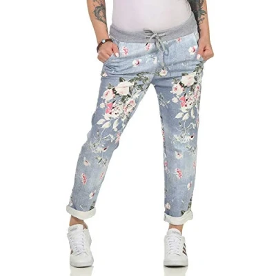 Abbildung von simarada Jogginghose Damen 29 Hellblau / Blume One Size 42 46