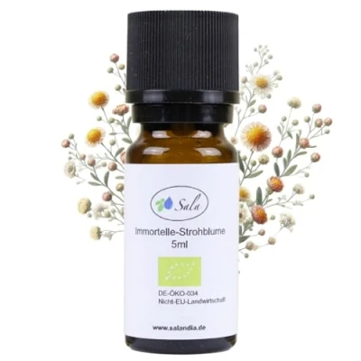 Abbildung von Sala Strohblumenöl Aroma Immortelle Öl naturrein BIO zum Verzehr 5 ml
