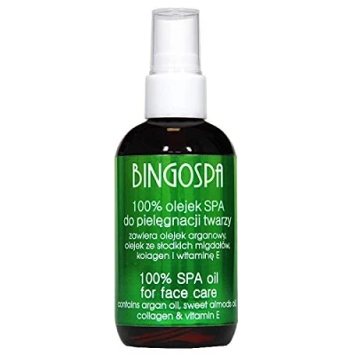 Abbildung von BINGOSPA Gesichtsöl mit Arganöl, Süßmandelöl, Kollagen und Vitamin E fur Hautbefeuchtung, Feuchtigkeitspflege, gegen Irratationen Falten 100ml 100 ml