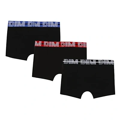 Abbildung von Dim Boxershorts Aus Stretch Baumwolle Mit Kontrastierendem Bund Ecodim Junge x3, Black, 10 Years