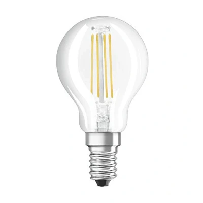 Abbildung von OSRAM STAR+ Dimmbare Filament LED Lampe mit E14 Sockel, Warmweiss (2700K), 4W, 3 stufig dimmbar per Klick, Tropfenform, Ersatz für 40W Glühbirne, klar, THREE STEP DIM CLASSIC P, 4er Pack