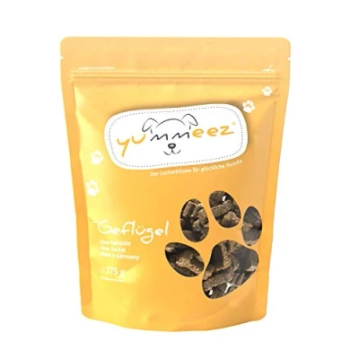 Abbildung von Yummeez Geflügel Leckerli Hundeleckerli als kleine Knöchelchen getreidefrei mit hohem Fleischanteil perfektes Leckerchen für Training oder Belohnung (1 x 175 g)