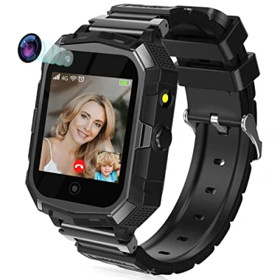 Abbildung von Mingfuxin 4G Kinder Smart Watch für Jungen Mädchen, Wasserdichtes Smartwatch Telefon mit GPS Tracker WiFi Videoanruf SOS Kamera Armbanduhr 3 14 Geburtstag Weihnachten Geschenke