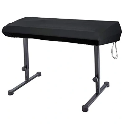 Abbildung von Klavier Abdeckung Staubschutz Tastaturabdeckung Keyboard Cover für Klaviertastatur 61 Tasten Tastatur Dehnbar Schwarz