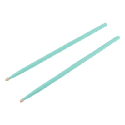 Abbildung von Origlam 2 x 5A 40 cm Drumsticks, Ahornholz rutschfeste Holzspitze Drumstick für Kinder, Studenten und Erwachsene (grün)