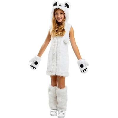 Abbildung von Metamorph Kostüm Polarbär für Kinder, So sieht das Sommerfell eines Eisbären aus!