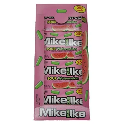 Abbildung von Mike and Ike Saure Wassermelone Kaubonbons 24 Stück 22 g Box