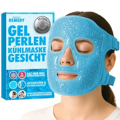 Abbildung von Perfect Remedy, Kühlpads für Verletzungen, Wiederverwendbarer Kühlpack und Wärme Kompressen, Kühlpad Schmerzlinderung, Kühlakku Gel Knie, Rücken, Hals, Knöchel, 2er Pack, Groß, Blau