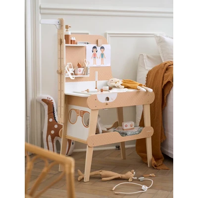 Abbildung von Vertbaudet Kinder Spieltisch,Kinderarztpraxis, Holz FSC® weiß