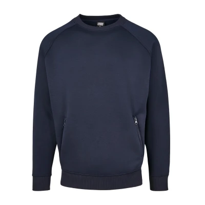 Abbildung von Urban Classics ZIP Pocket CREW Sweatshirt, Herren, Größe: Medium, Midnightnavy