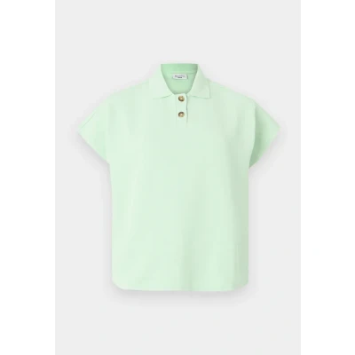 Abbildung von Marc O&#039;Polo Denim Button Placket Poloshirt, Damen, Größe: Medium, Mint mist
