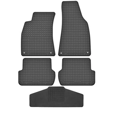 Abbildung von Fußmatten Vorne, Hinten + Tunnel Matte 5er Set für Seat Exeo 2008 2013 Gummi Gumimatten