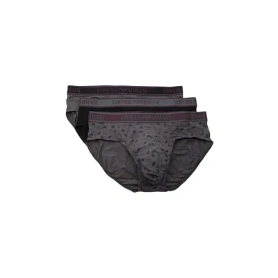 Abbildung von Emporio Armani Herren CORE Logoband 3 Pack Brief Slip, Nero/ST MAGN/Magnete, S