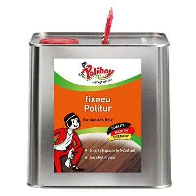 Abbildung von poliboy Fixneu Möbelpolitur dunkel 2,5 Liter Möbelreiniger (für dunkle Oberflächen Made in Germany)