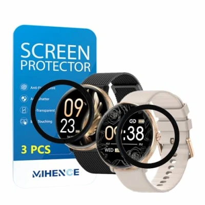 Abbildung von MIHENCE Schutzfolie Kompatibel für DekeFit/AKUMAKA 1,39&#039;&#039; Smartwatch, 3D Full Cover TPU HD PAMA S61 Smartwatch [3 Stück]