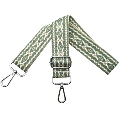 Abbildung von Verstellbarer Schultergurt für Taschen Damen Tragegurt, Taschengurte zum Wechseln, Taschengurt Breit 3.8cm mit Silber Karabiner, Schulterriemen Schultertasche Handtaschen, Hellgrün, N12