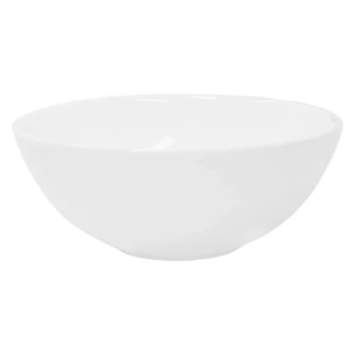 Abbildung von LuxeBath Waschbecken Aufsatzwaschbecken aus Keramik für Badezimmer/Gäste WC, Handwaschbecken Rund 28 x 11,6 cm Weiß