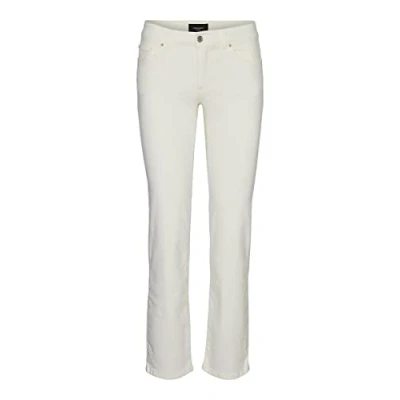 Abbildung von VERO MODA Damen VMDAF MR STRAIGHT JEANS ECRU ,Ecru ,28