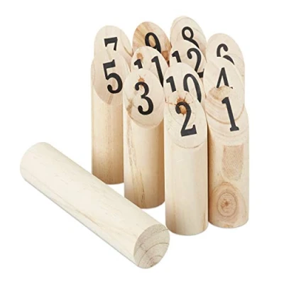 Abbildung von relaxdays Spielzeug Gartenset Kubb Wikingerspiel