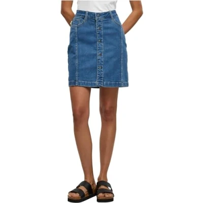 Abbildung von Urban Classics Stretch Button Minirock, Damen, Größe: XS, Clearblue washed